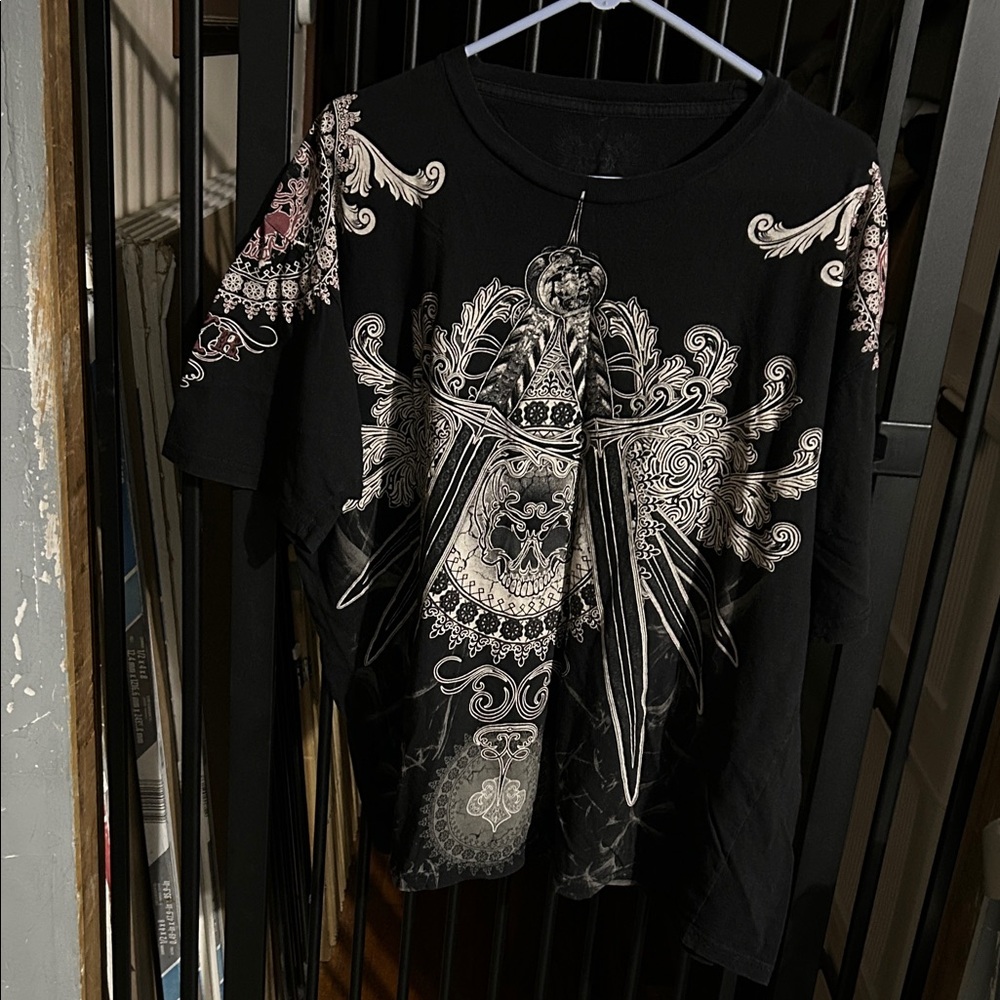 Black Graphic Short Sleeve Tee